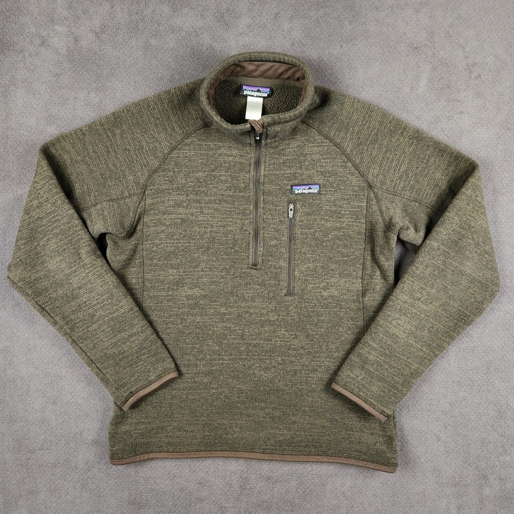 Patagonia Better Sweater 1/4 Zip Mens Small Dark Walnut Fleece Pullover 25521